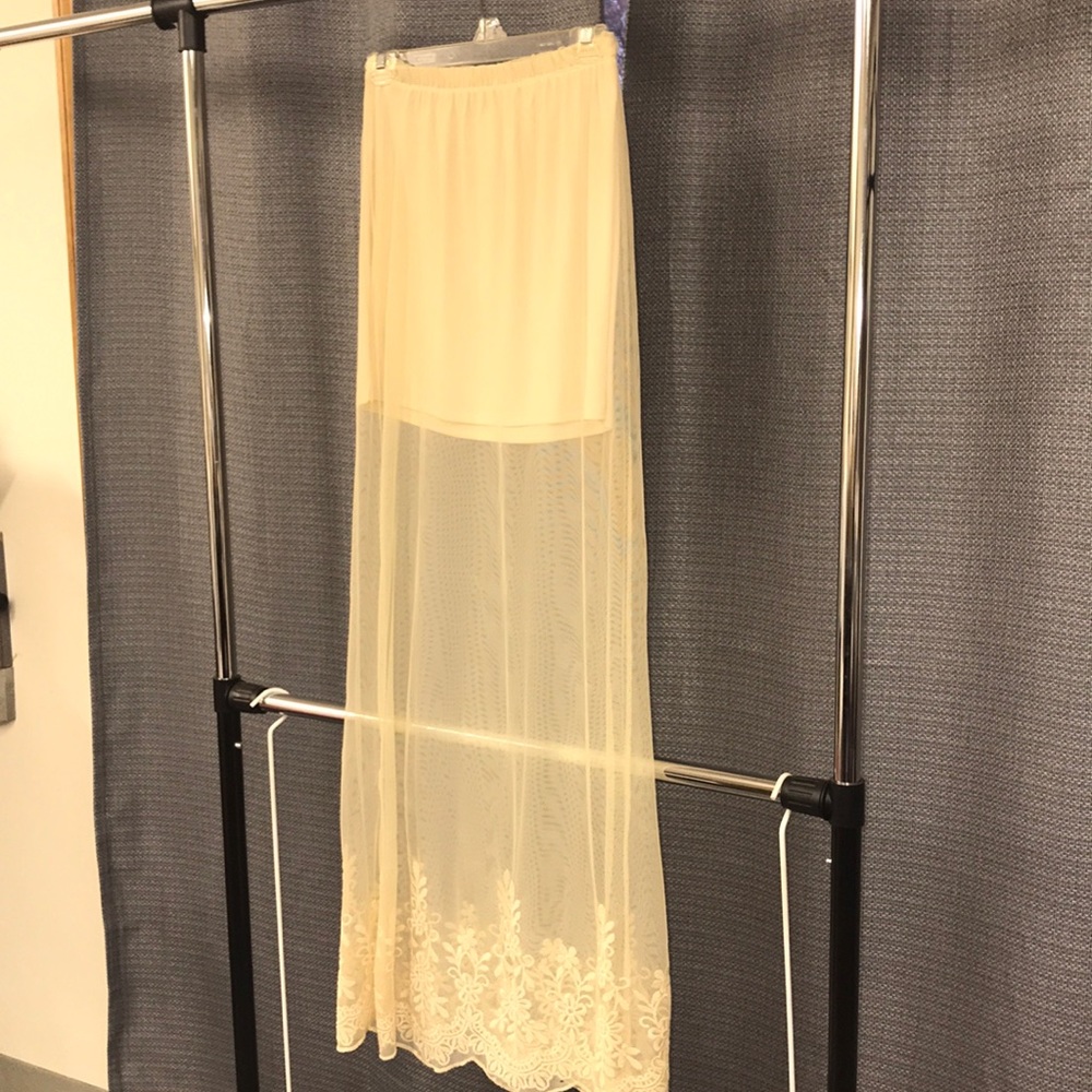 Cream Colored Lace Skirt